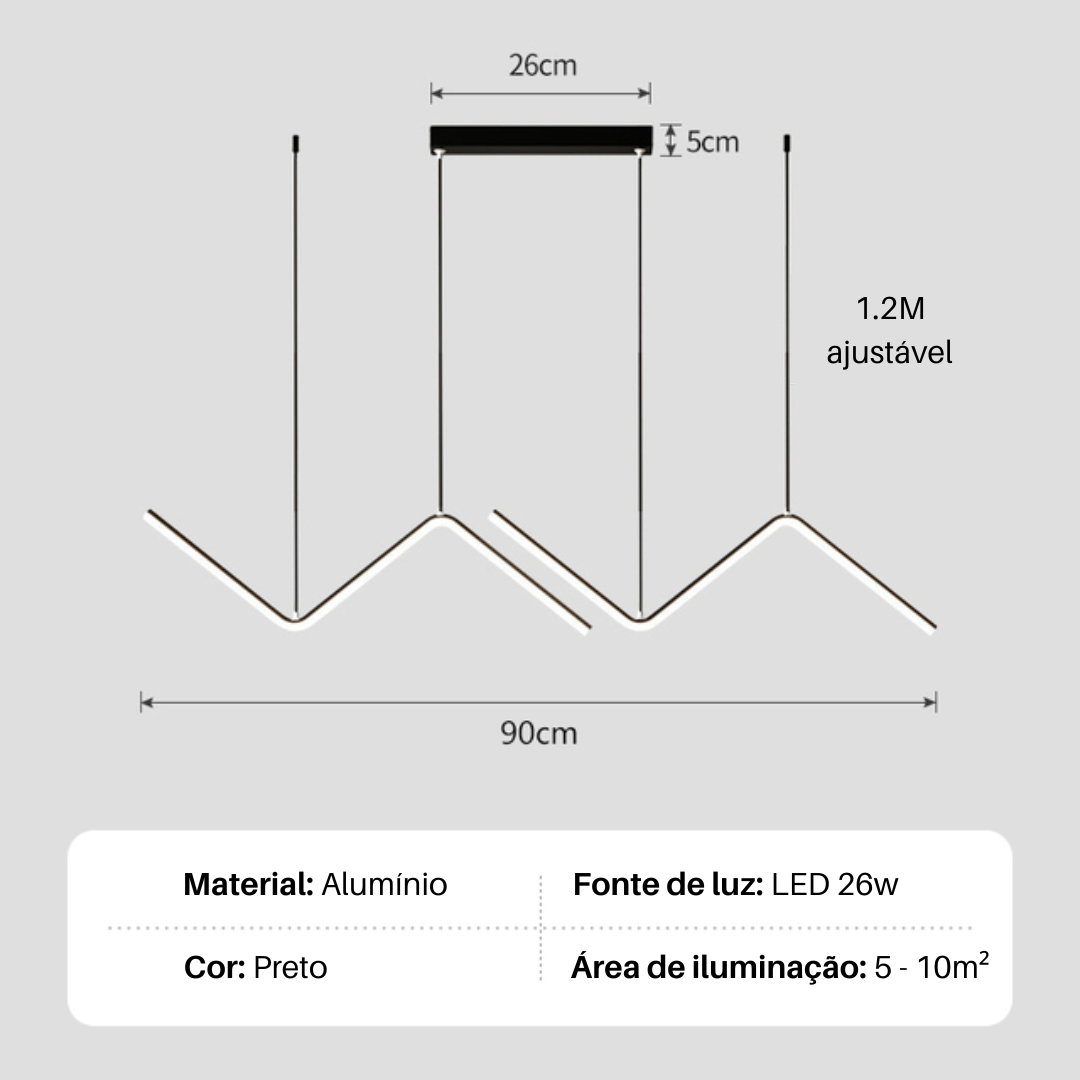Pendente Minimalista LED Veneto