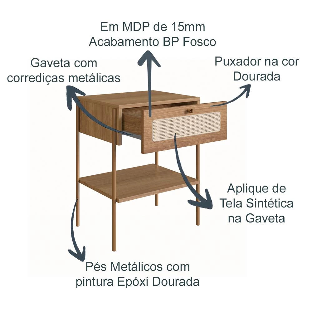 Mesa de Cabeceira Palhinha
