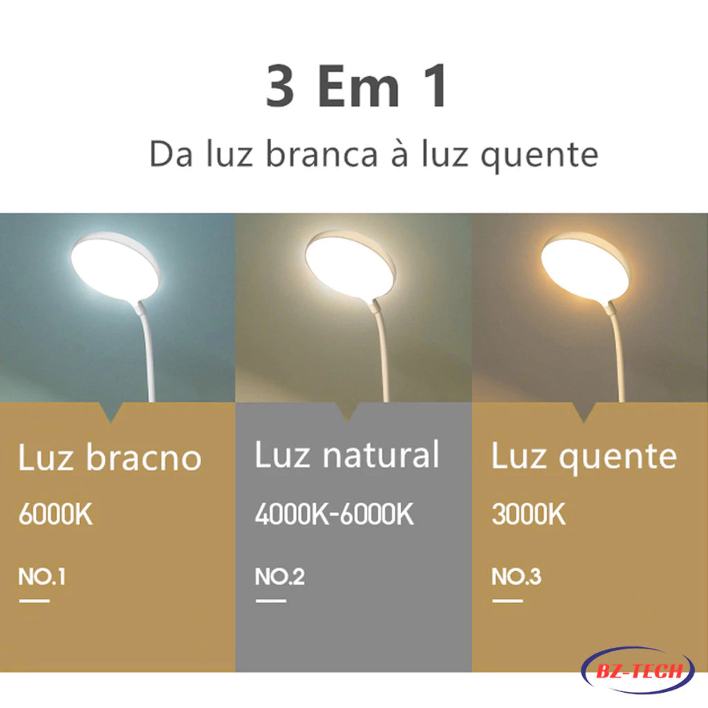 Luminária LED Flexível Touch Recarregável Atelier Rustic