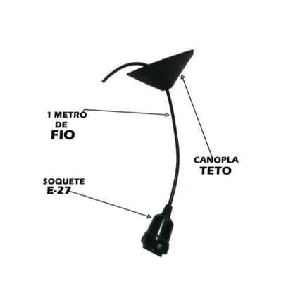 Kit 02 Pendentes Luminárias De Teto Lira