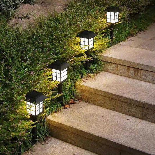 Kit de Luminária Solar Espeto de Jardim LED – Decoração Recarregável no Sol