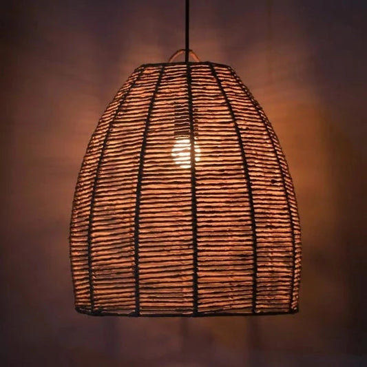 Lustre Pendente de Teto em Palha de Milho