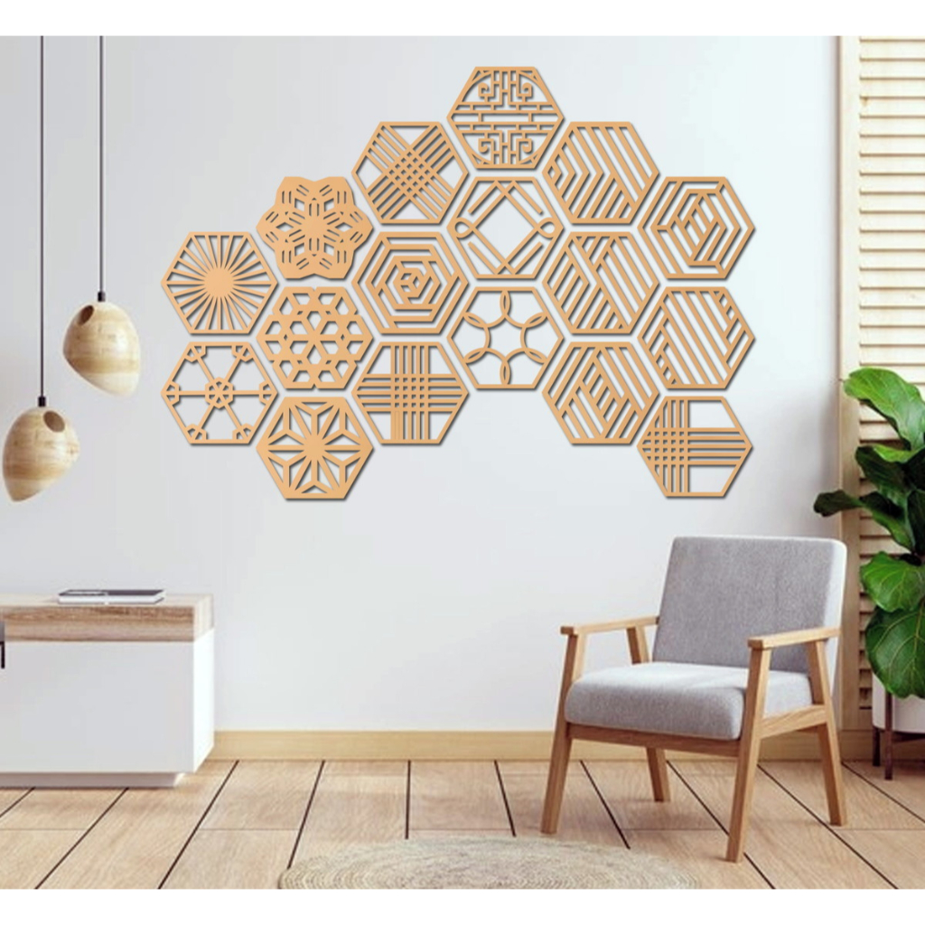 Kit 17 Placas Painel De Mdf 3mm Vazado Cobogó Mdf Cru